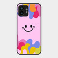 Cute Pink Smiley Multicolor Glass Case For Nothing Phone 2