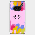 Cute Pink Smiley Multicolor Glass Case For Nothing Phone 2A Plus