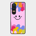 Cute Pink Smiley Multicolor Glass Case For Oneplus Nord Ce 4 Lite 5G