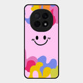 Cute Pink Smiley Multicolor Glass Case For Oppo F29 Pro 5G
