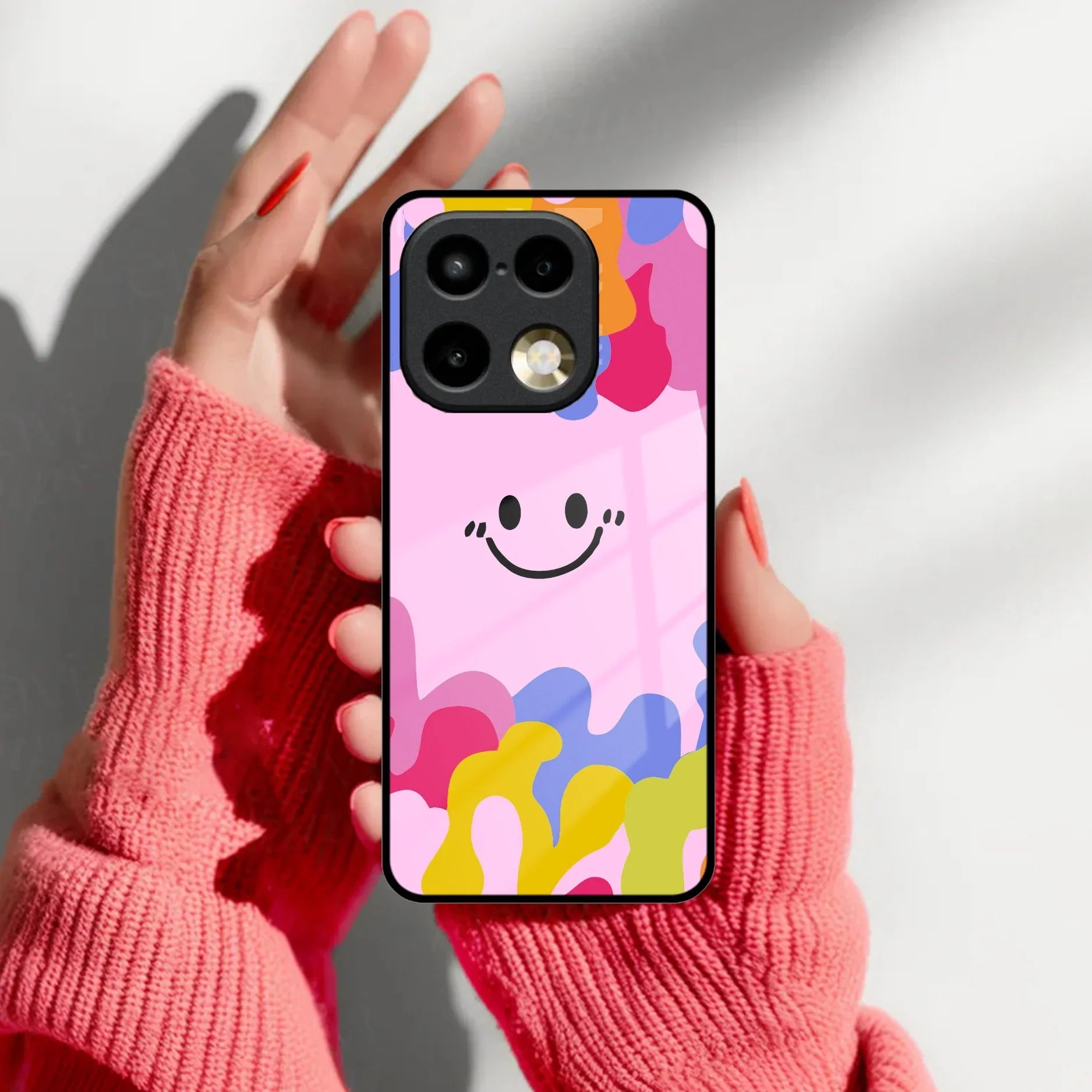 Colorful Pineapple Glass Case Cover For Realme/Narzo