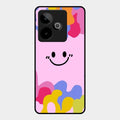 Cute Pink Smiley Multicolor Glass Case For Realme Gt 7T 5G