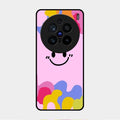 Cute Pink Smiley Multicolor Glass Case For Vivo X200 Pro 5G