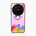 Cute Pink Smiley Multicolor Glass Case For Vivo X300 Pro 5G
