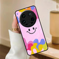 Cute Pink Smiley Multicolor Glass Case For Redmi/Xiaomi - ShopOnCliQ