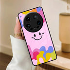 Cute Pink Smiley Multicolor Glass Case For Redmi/Xiaomi - ShopOnCliQ