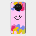 Cute Pink Smiley Multicolor Glass Case For Xiaomi Mi 10I 5G
