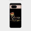 Cute Queen With Crown Glass Case For Google Pixel 8 5G