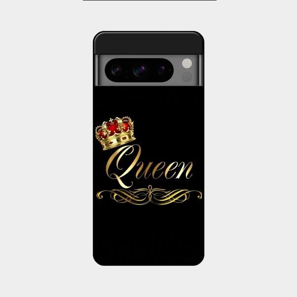 Cute Queen With Crown Glass Case For Google Pixel 8 Pro 5G