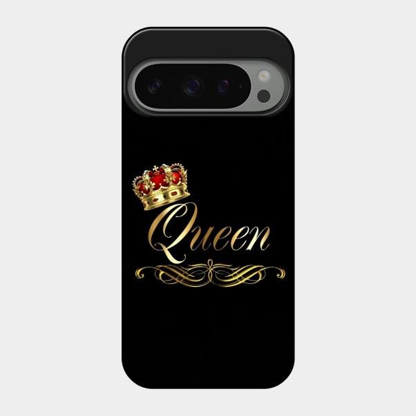 Cute Queen With Crown Glass Case For Google Pixel 9 Pro 5G