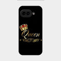 Cute Queen With Crown Glass Case For Google Pixel 9A 5G
