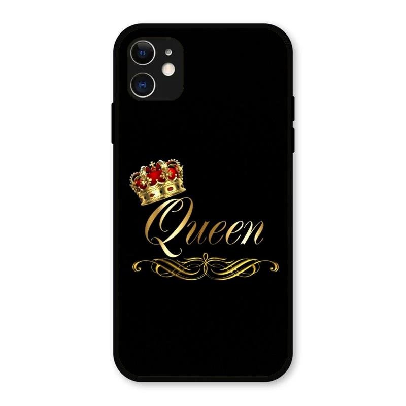 Cute Queen With Crown Glass Case For iPhone 11