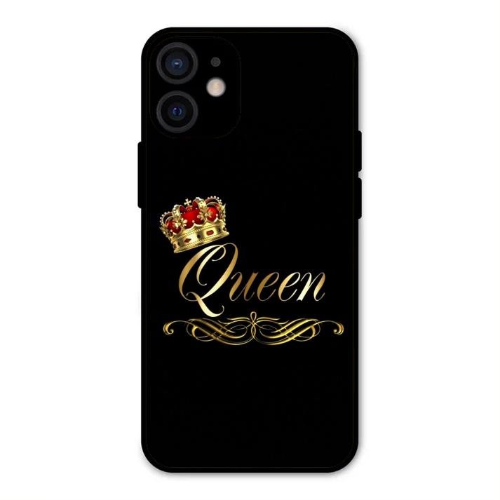 Cute Queen With Crown Glass Case For iPhone 12 mini