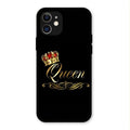 Cute Queen With Crown Glass Case For iPhone 12