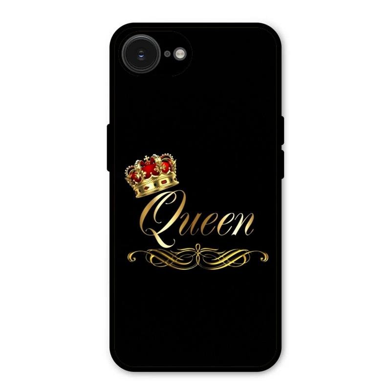 Cute Queen With Crown Glass Case For iPhone 16e