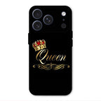 Cute Queen With Crown Glass Case For iPhone 17 Pro