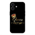 Cute Queen With Crown Glass Case For iPhone 17
