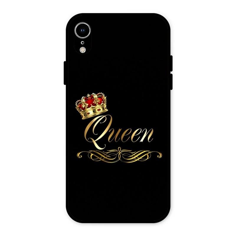 Cute Queen With Crown Glass Case For iPhone XR