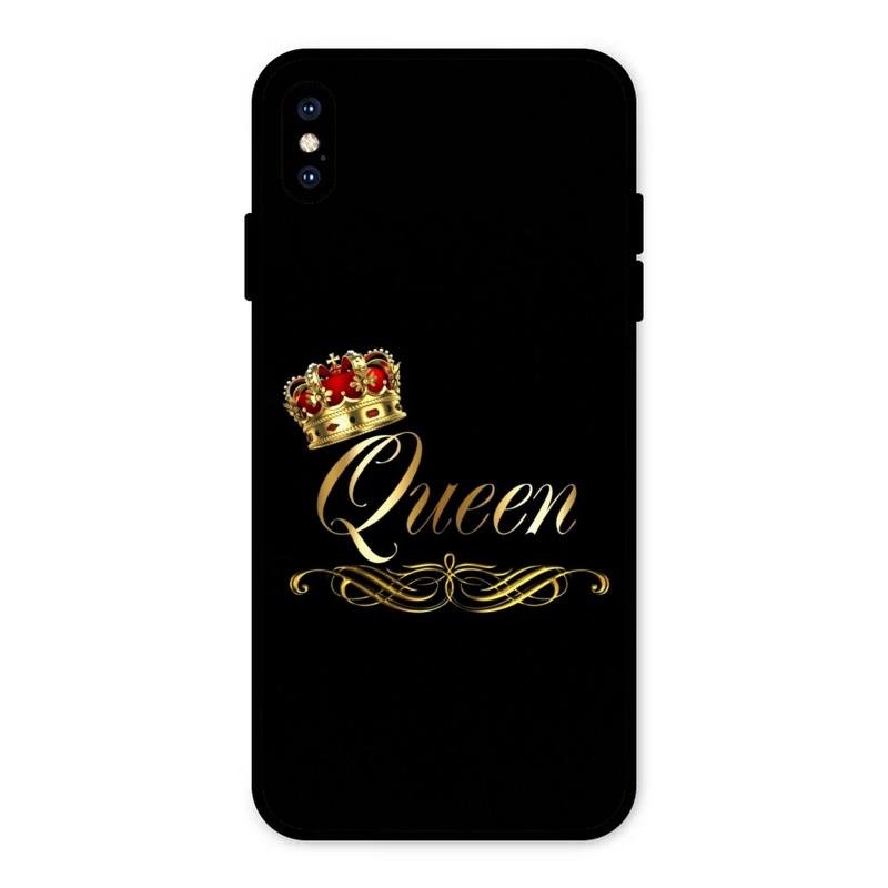 Cute Queen With Crown Glass Case For iPhone XS Max