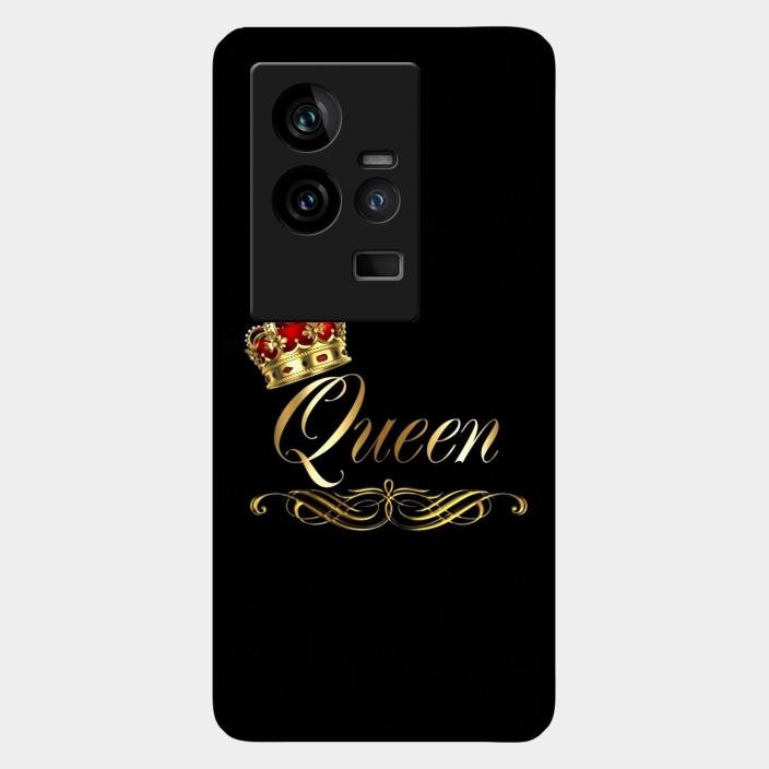 Cute Queen With Crown Glass Case For Iqoo 11 5G