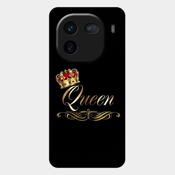 Cute Queen With Crown Glass Case For Iqoo 12 5G