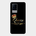 Cute Queen With Crown Glass Case For Iqoo 9 5G