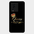 Cute Queen With Crown Glass Case For Iqoo Neo 7 Pro 5G