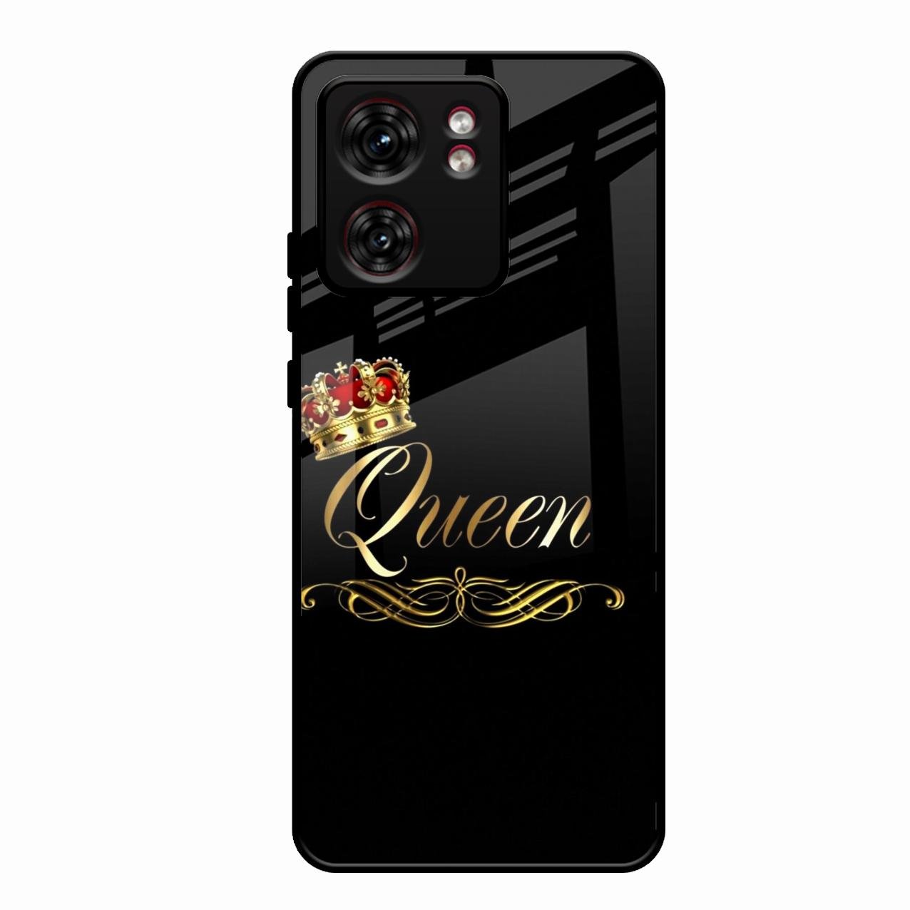 Cute Queen With Crown Glass Case For Motorola Edge 40