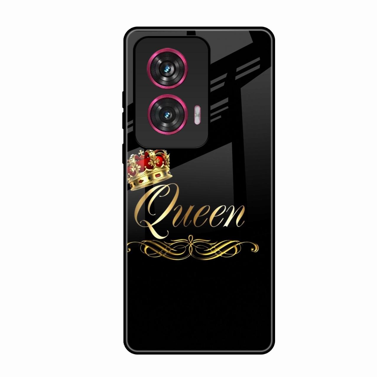 Cute Queen With Crown Glass Case For Motorola Edge 50 Fusion 5G