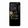 Cute Queen With Crown Glass Case For Motorola Edge 50 Pro