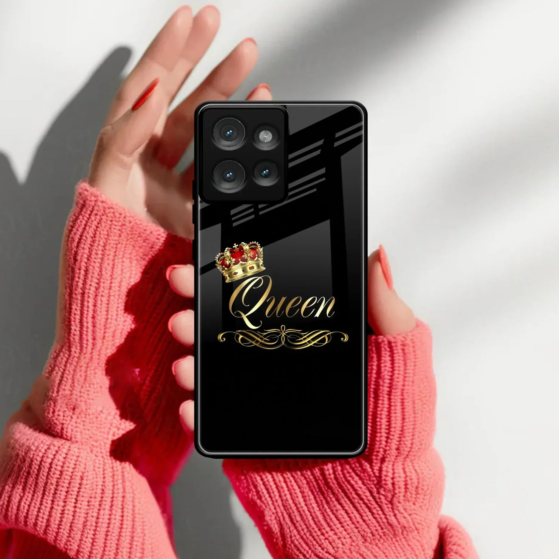 Cute Queen With Crown Glass Case For Motorola - ShopOnCliQ