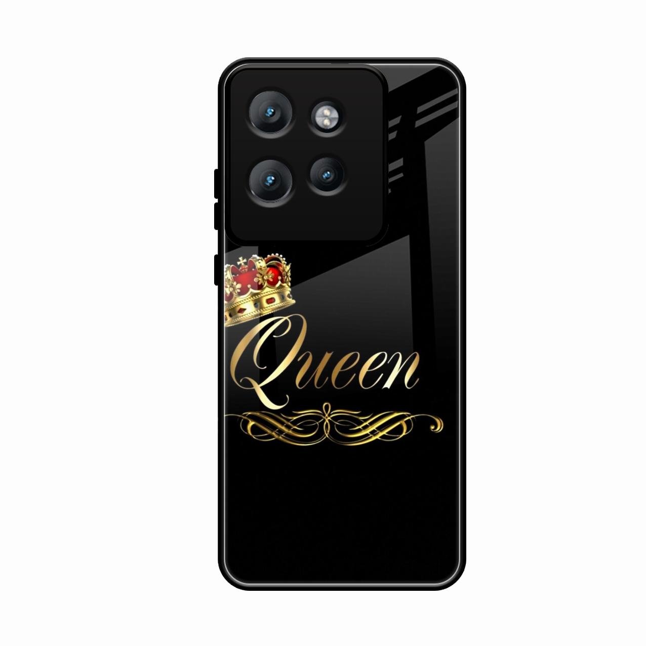 Cute Queen With Crown Glass Case For Motorola Edge 50