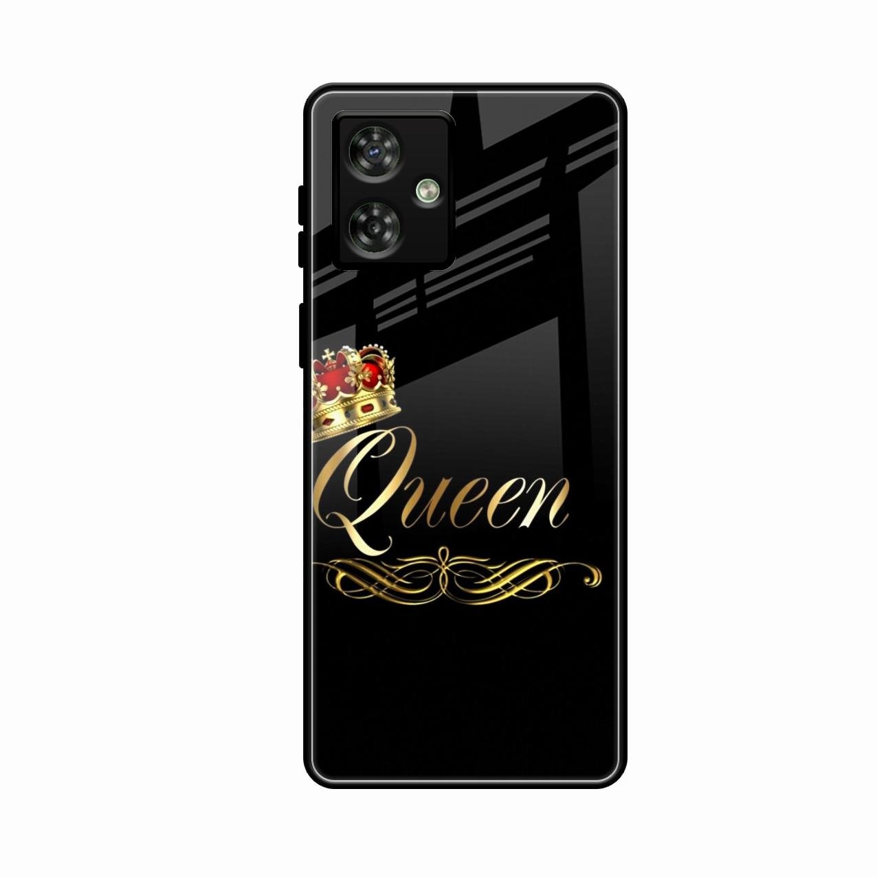 Cute Queen With Crown Glass Case For Motorola G54 5G