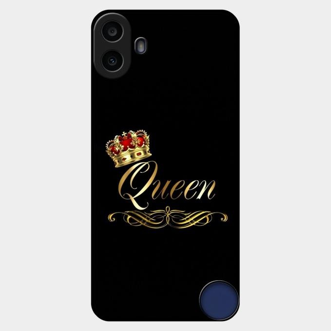 Cute Queen With Crown Glass Case For Nothing Cmf Phone 1