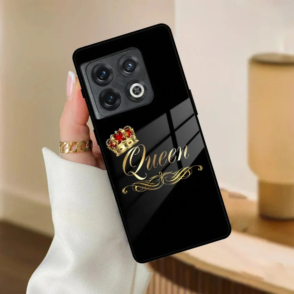 Cute Queen With Crown Glass Case For OnePlus - ShopOnCliQ