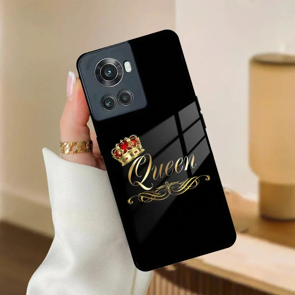 Cute Queen With Crown Glass Case For OnePlus - ShopOnCliQ