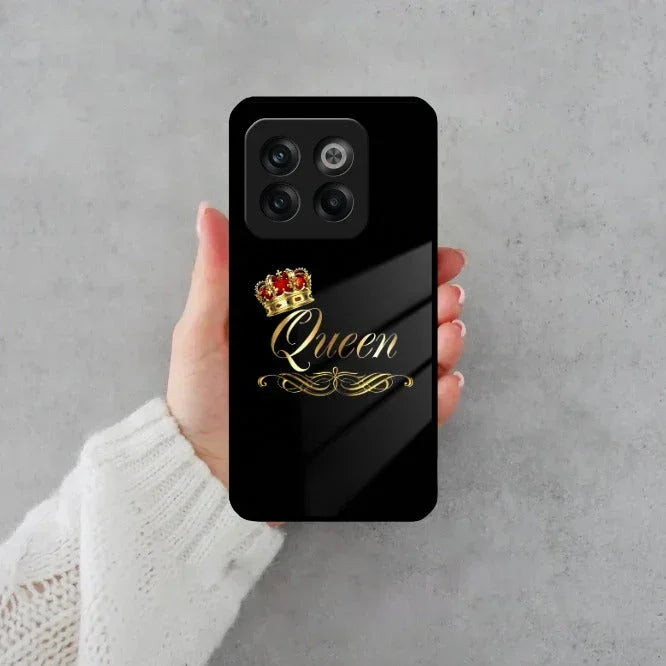 Cute Queen With Crown Glass Case For OnePlus - ShopOnCliQ