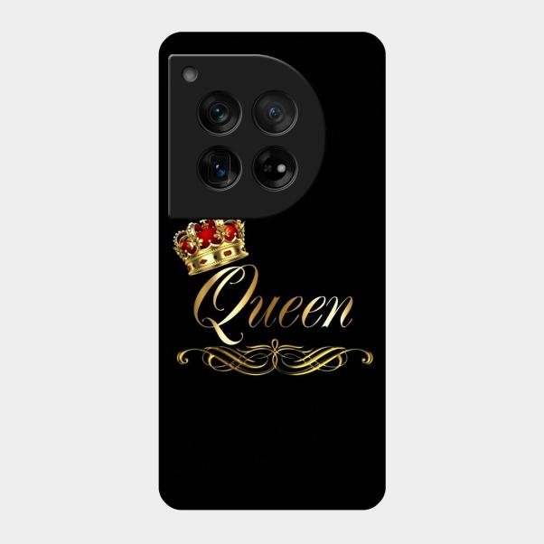 Cute Queen With Crown Glass Case For Oneplus 12 5G