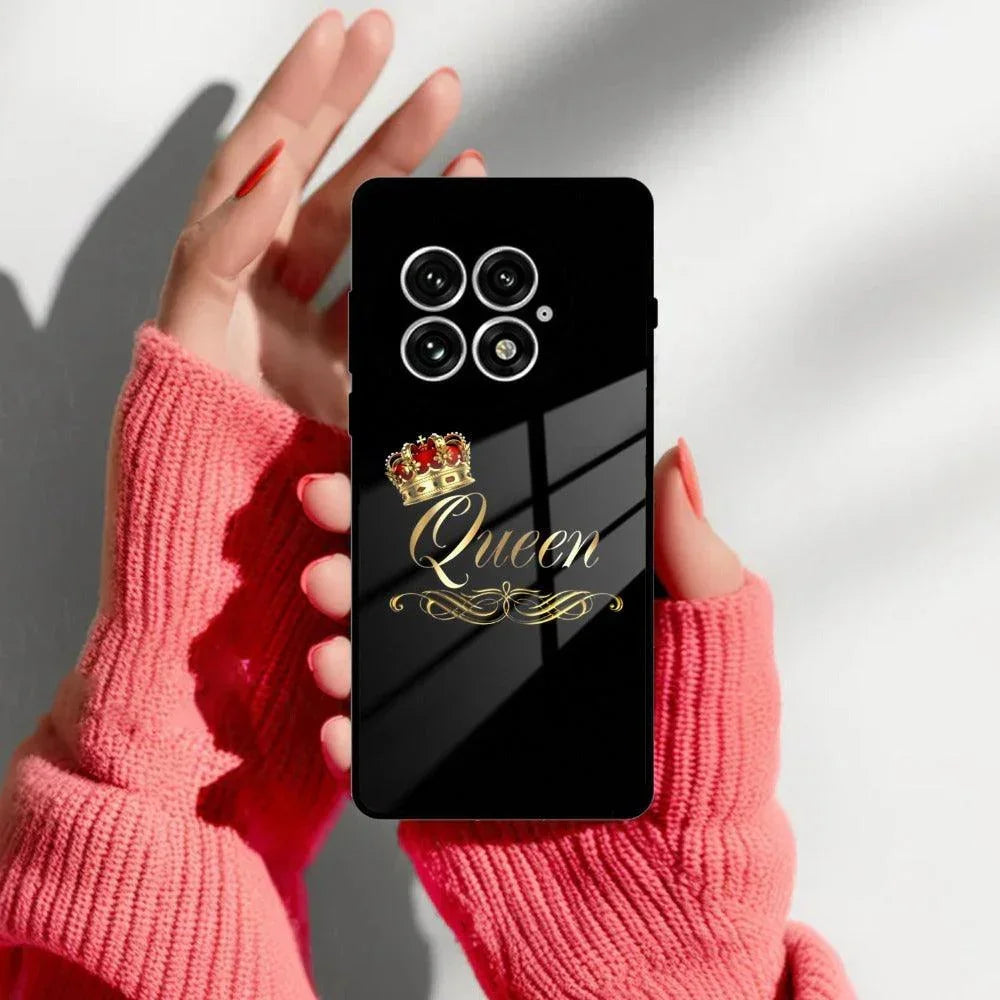 Cute Queen With Crown Glass Case For OnePlus - ShopOnCliQ