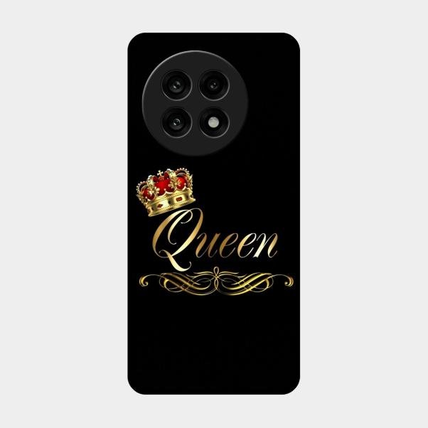 Cute Queen With Crown Glass Case For Oneplus 13R 5G