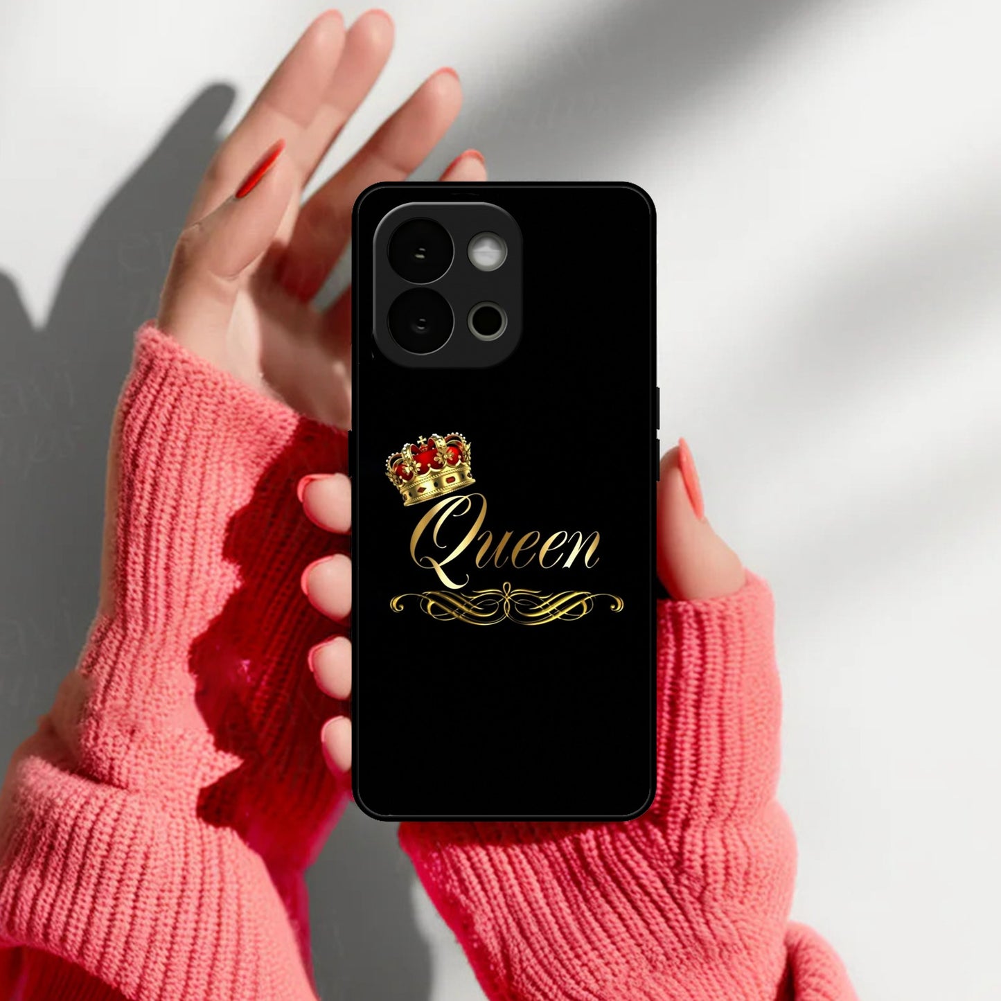 Cute Queen With Crown Glass Case For OnePlus