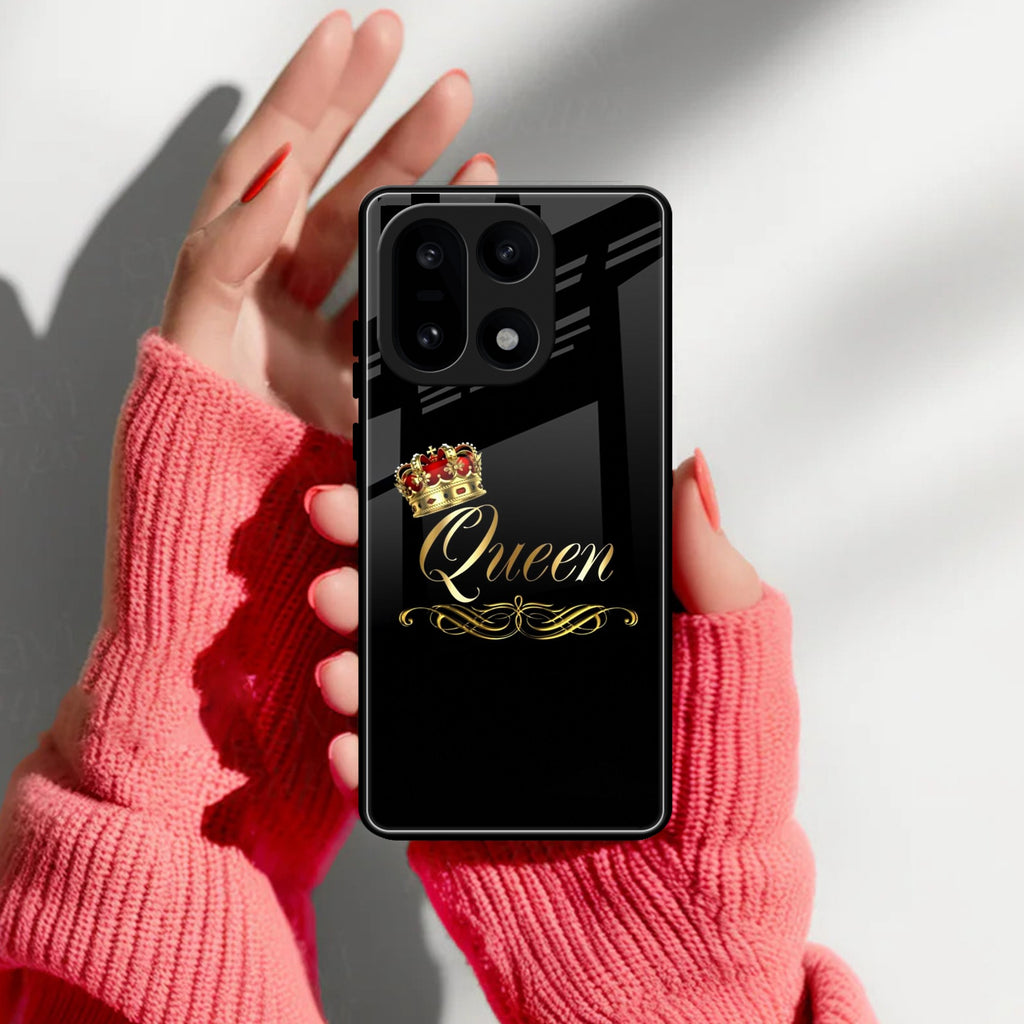 Cute Queen With Crown Glass Case For OnePlus 15 5G
