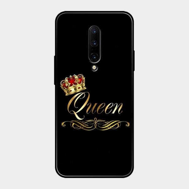 Cute Queen With Crown Glass Case For Oneplus 7 Pro
