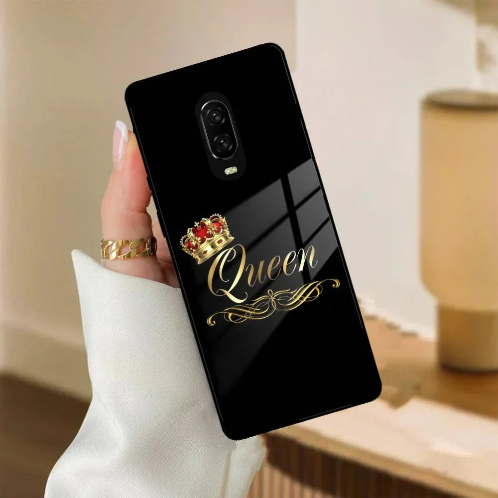 Cute Queen With Crown Glass Case For OnePlus - ShopOnCliQ