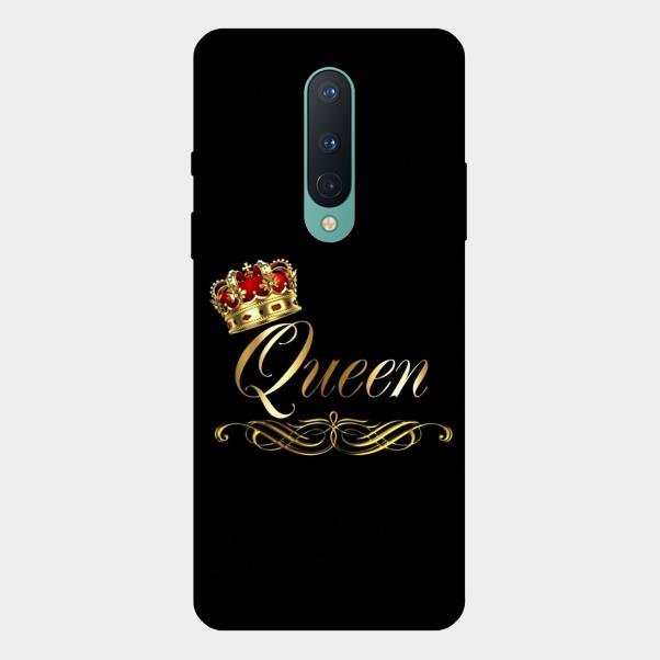 Cute Queen With Crown Glass Case For Oneplus 8