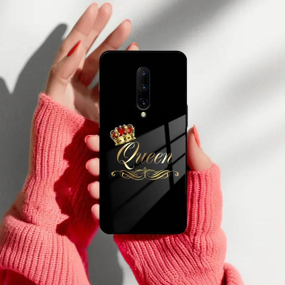 Cute Queen With Crown Glass Case For OnePlus - ShopOnCliQ