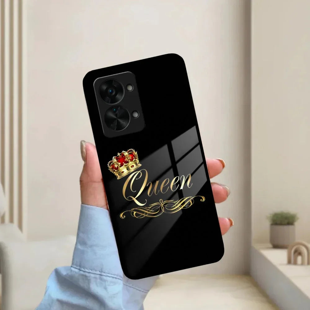 Cute Queen With Crown Glass Case For OnePlus - ShopOnCliQ