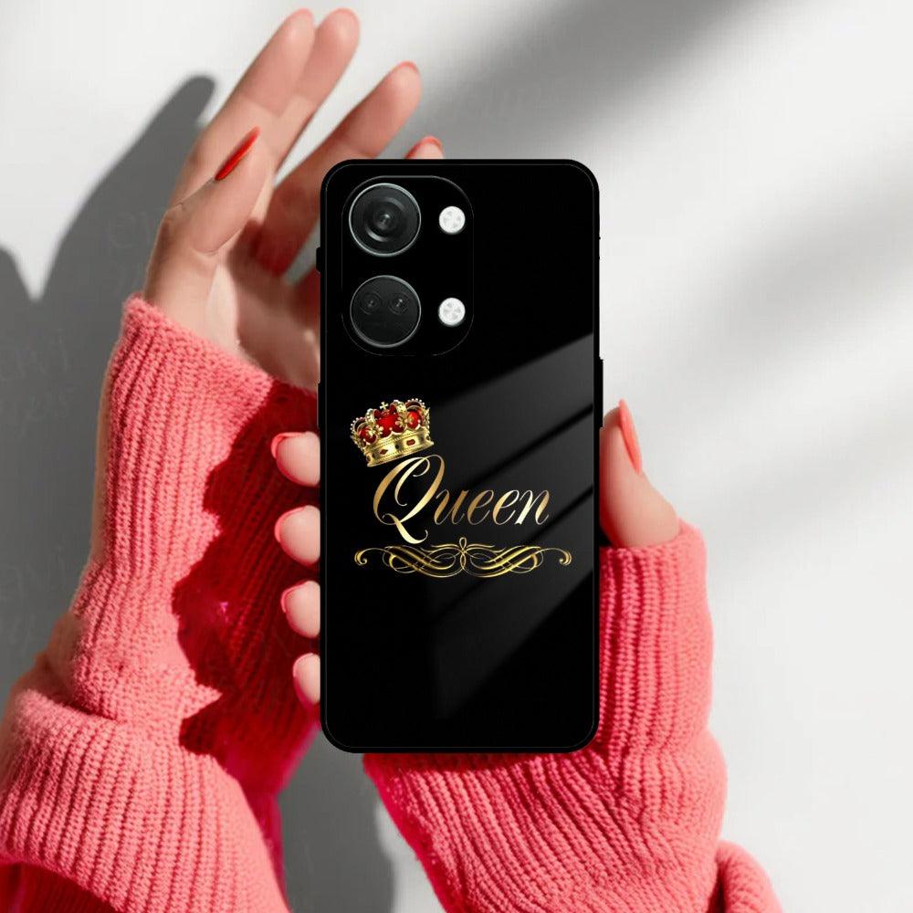 Cute Queen With Crown Glass Case For OnePlus