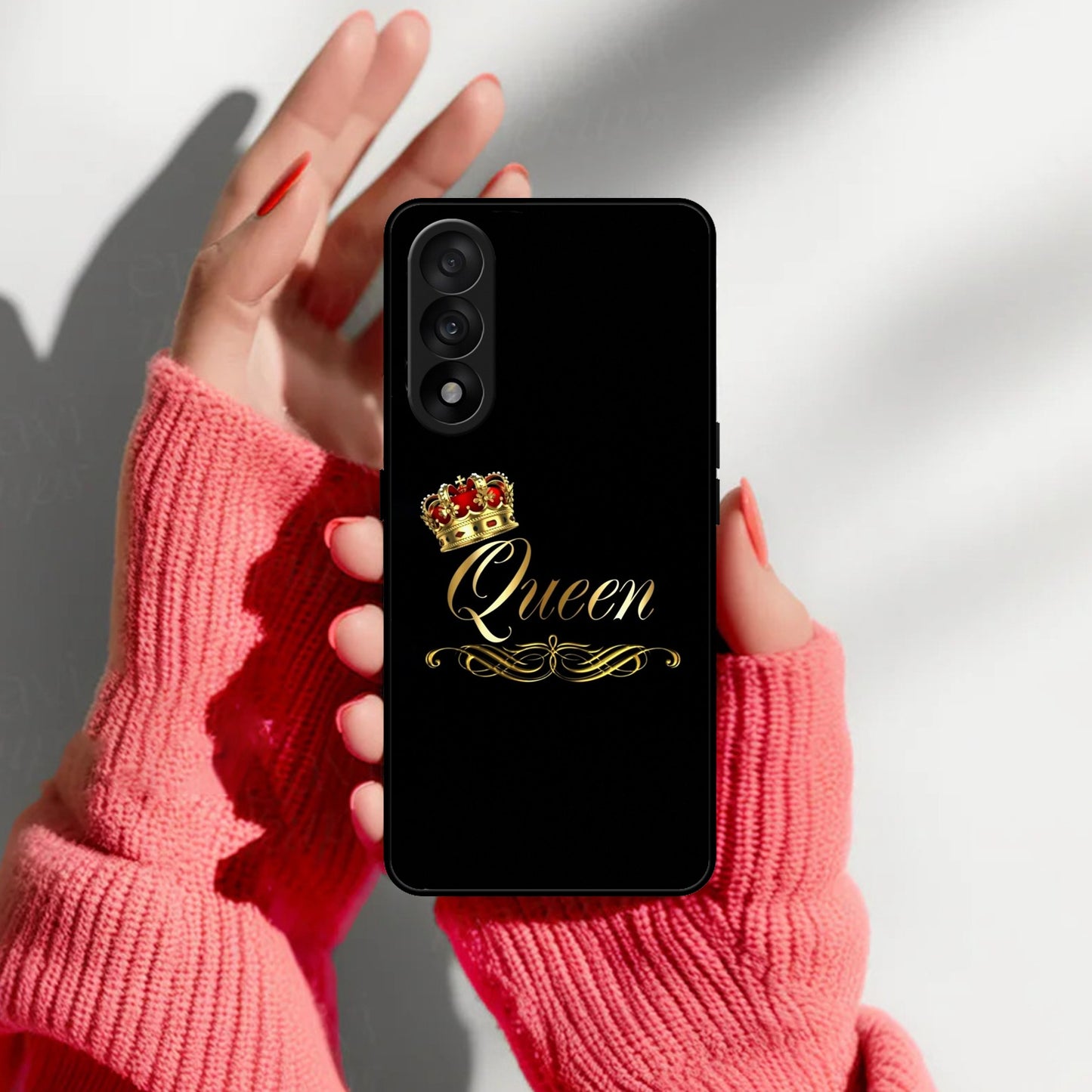 Cute Queen With Crown Glass Case For OnePlus