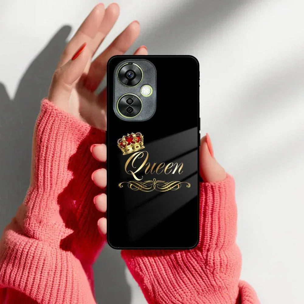 Cute Queen With Crown Glass Case For OnePlus - ShopOnCliQ